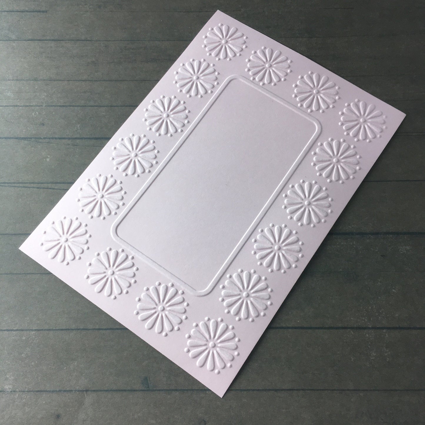 4 x Embossed Flower Paper Cards – Components for Handmade Cards (10.5 x 14.5cm) – Pack C