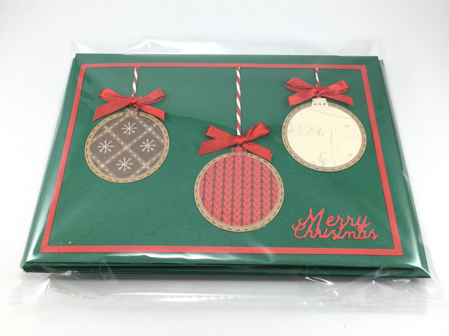 Christmas Card Making Kit – Handmade Embossed Holiday Cards with Envelopes (5x7") – Pack C