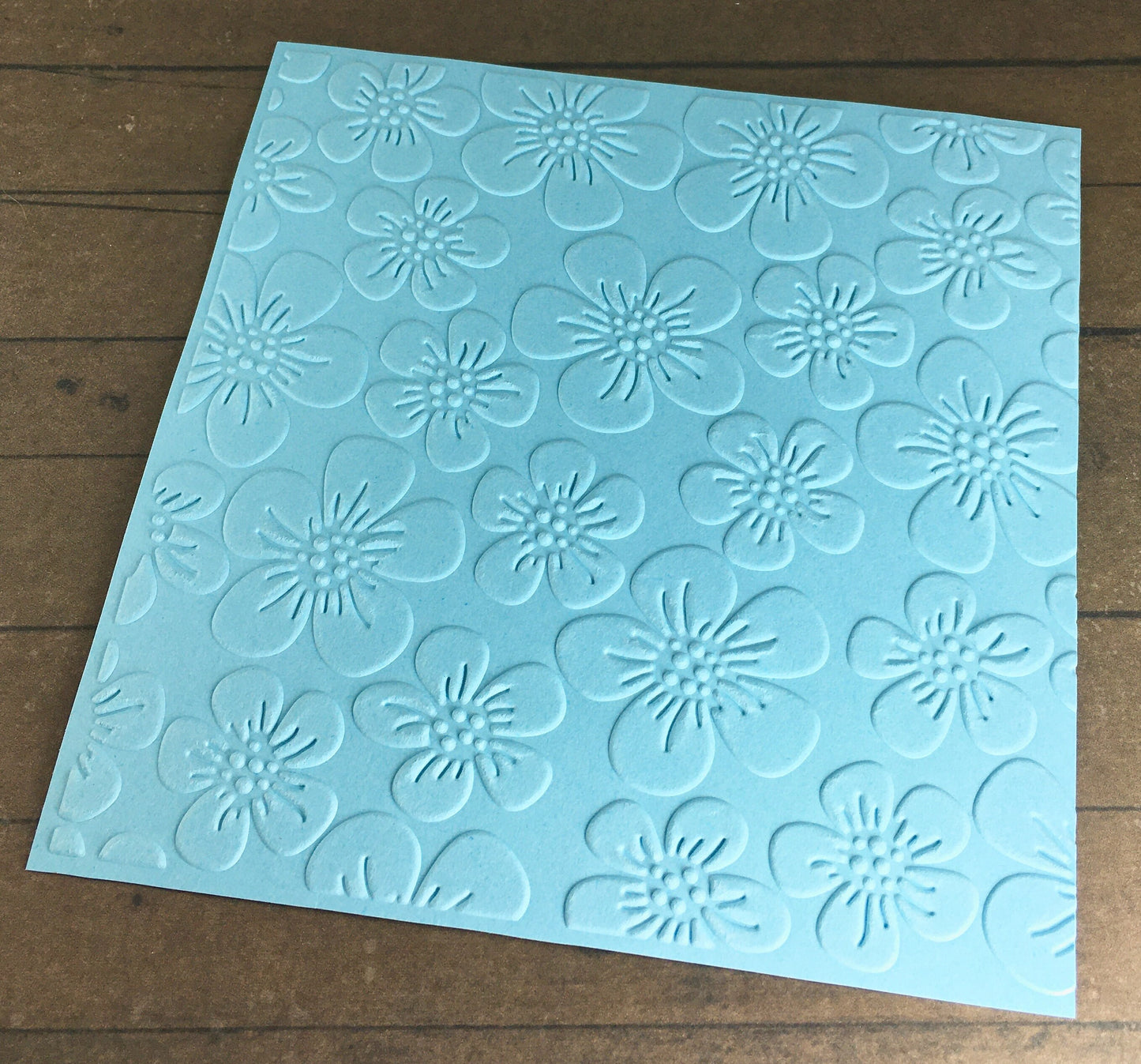 4 x Embossed Floral Paper Cards – Components for Handmade Cards (12 x 12cm)