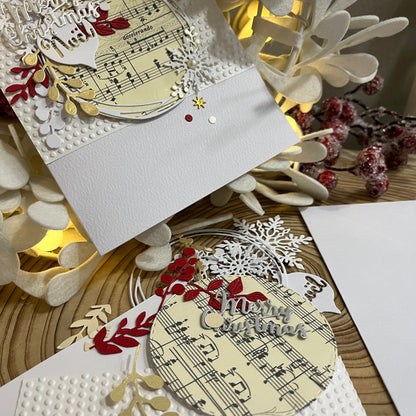 Christmas Card Making Kit – Handmade Embossed Holiday Cards with Envelopes (5x7")