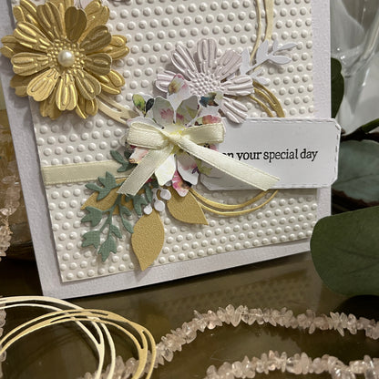 DIY Handmade Floral Card Making Kit – Embossed Card & Envelope (5x7")