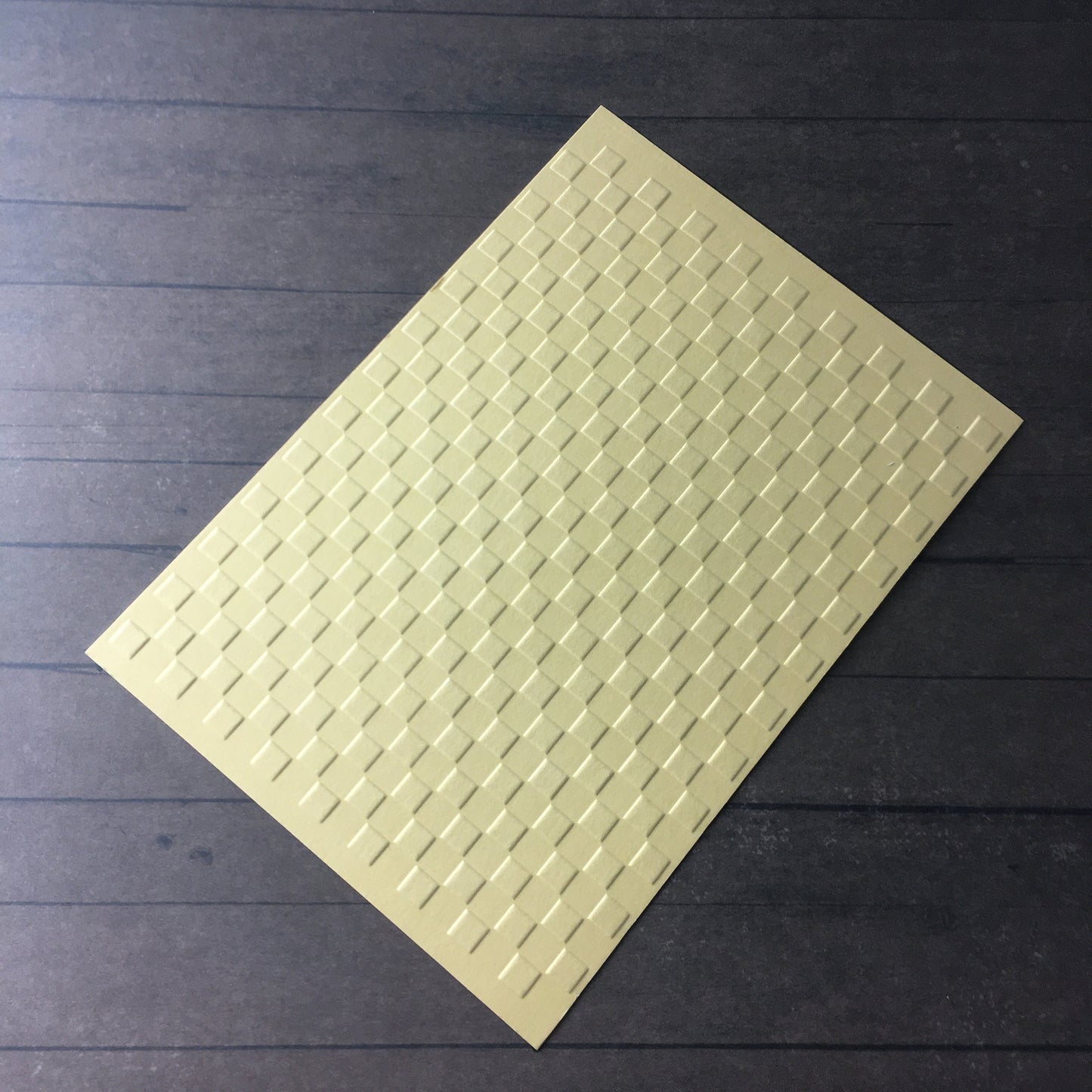 4 x Embossed Checked Paper Cards – Components for Handmade Cards (10.5 x 14.5cm)
