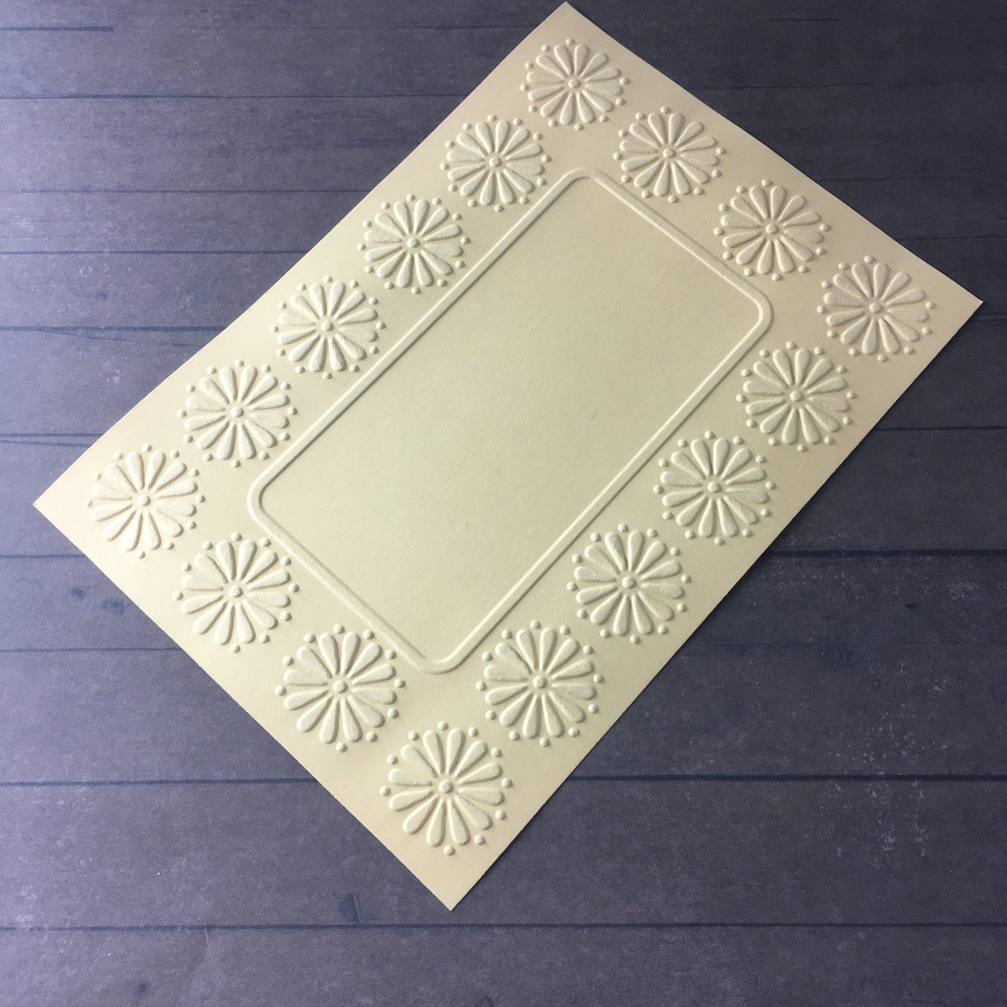 4 x Embossed Flower Paper Cards – Components for Handmade Cards (10.5 x 14.5cm) – Pack C