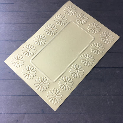 4 x Embossed Flower Paper Cards – Components for Handmade Cards (10.5 x 14.5cm) – Pack C