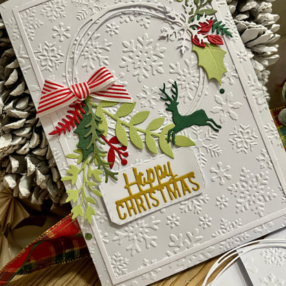 Luxury Handmade Christmas Card Making Kit – Embossed DIY Cards & Envelopes (5x7")