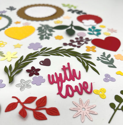Bundle of Handmade Die Cuts – Components for Card Making & Paper Crafts