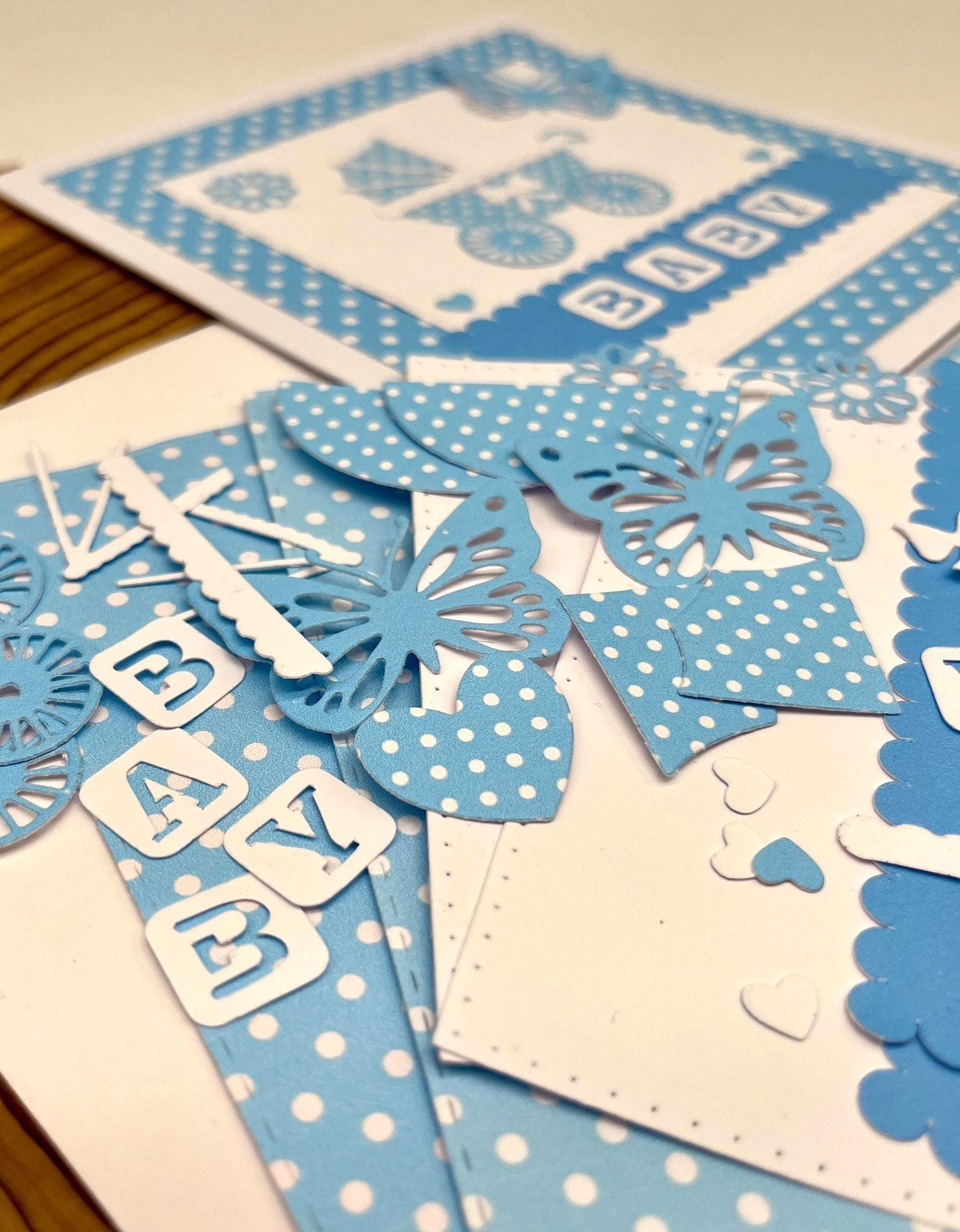 Baby Shower Card Making Kit – Handmade Embossed Card & Envelope (6x6")