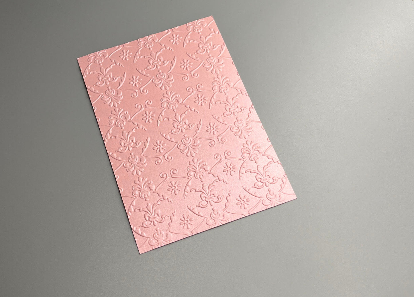 Embossed Castle Pearlised Paper Cards – Components for Handmade Cards (10.5 x 14.5cm)