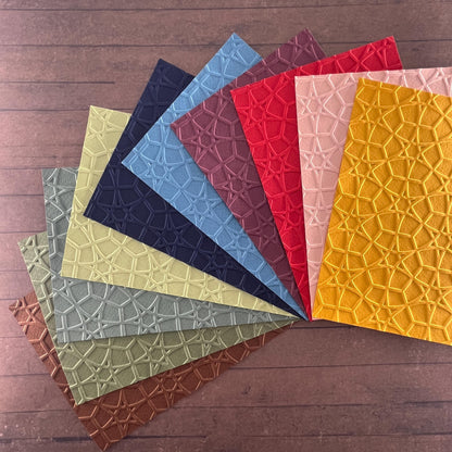 Embossed Geometric Paper Cards – Components for Handmade Cards (10.5 x 14.5cm)