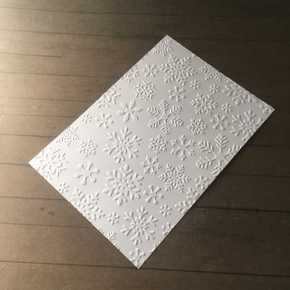 Embossed Snowflake Paper Cards – Components for Handmade Christmas Cards