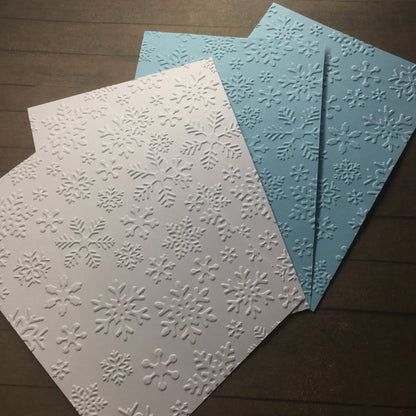 Embossed Snowflake Paper Cards – Components for Handmade Christmas Cards