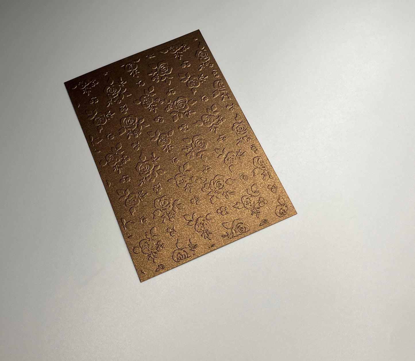 Embossed Rose Pearlised Paper Cards – Components for Handmade Cards (10.5 x 14.5cm)