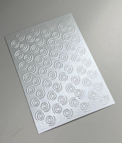 Embossed Circle Pearlised Paper Cards – Components for Handmade Cards (10.5 x 14.5cm)