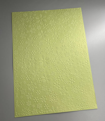 Embossed Snowflake Paper Cards – Components for Handmade Cards (Multiple Colours & Sizes)