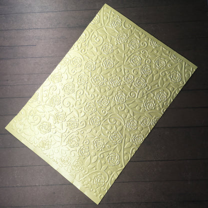 Embossed Pearlised Rose Paper Cards – For Cardmaking, Scrapbooking & Decoration