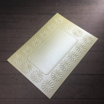 4 x Embossed Pearlised Floral Paper Cards – Components for Handmade Cards (10.5 x 14.5cm)