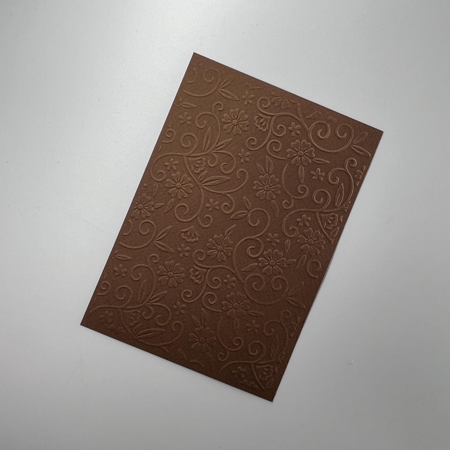 Embossed Flower Paper Cards – Components for Handmade Cards (10.5 x 14.5cm)