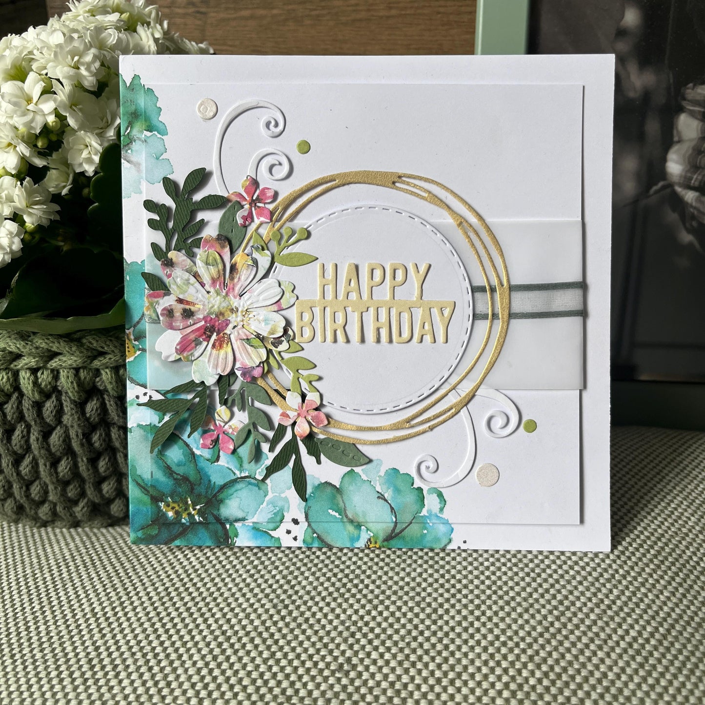 Handmade Card Making Kit – Birthday, Valentine’s, Mother’s Day & Wedding (5x7") – Floral Design