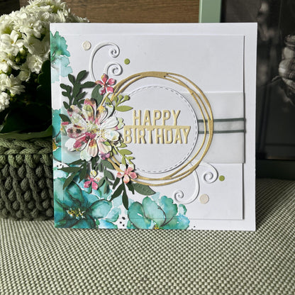 Handmade Card Making Kit – Birthday, Valentine’s, Mother’s Day & Wedding (5x7") – Floral Design