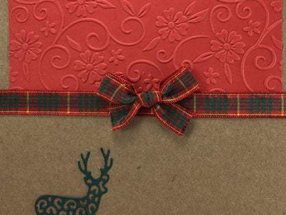 Handmade Christmas Card Kit – Kraft Cards with Envelopes, Makes 4 Cards (5x7")