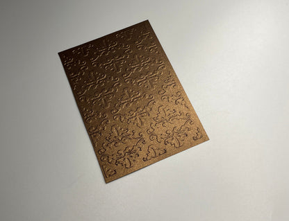 Embossed Flower Pearlised Paper Cards – Components for Handmade Cards (10.5 x 14.5cm) – Pack D
