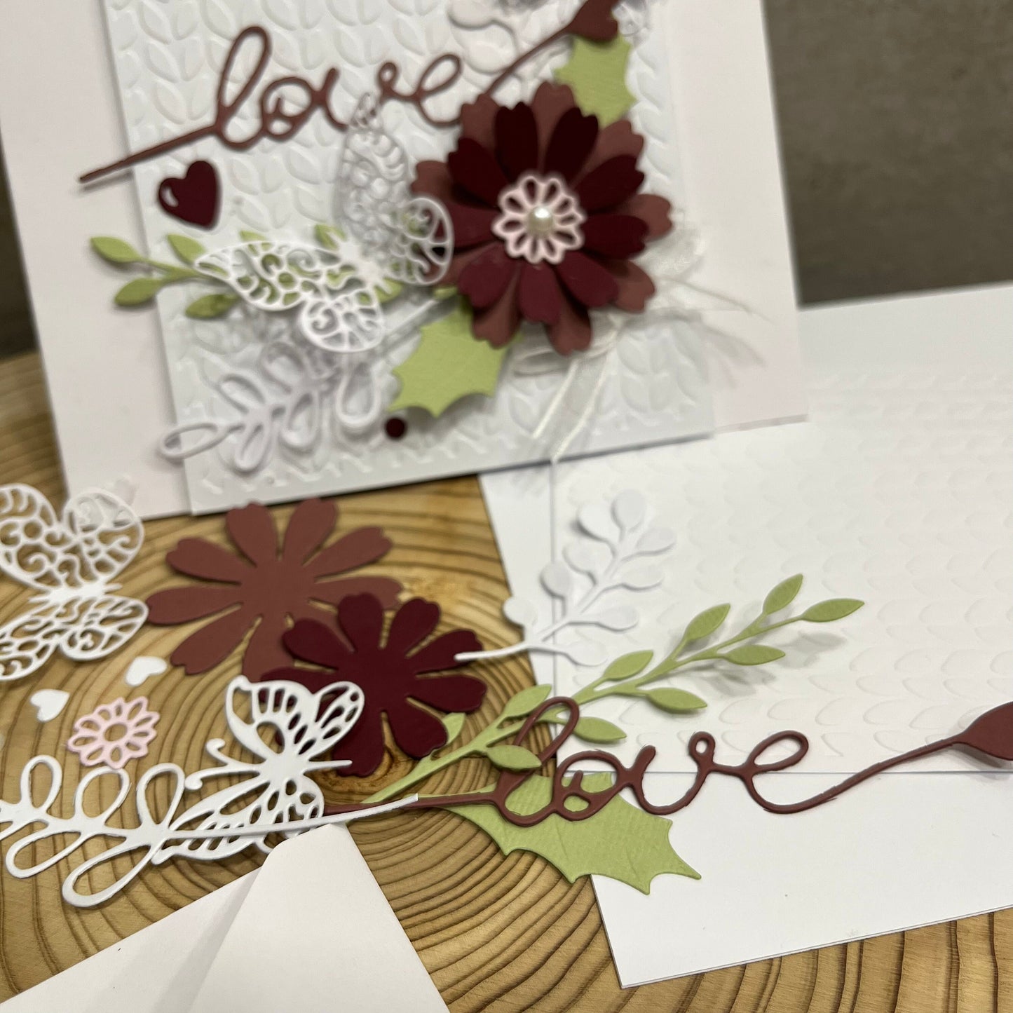 Handmade Wedding Card Making Kit – Embossed DIY Cards & Envelopes (6x6")