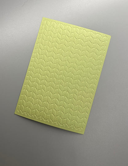 Embossed Knitted Paper Cards – Components for Handmade Cards (10.5 x 14.5cm)