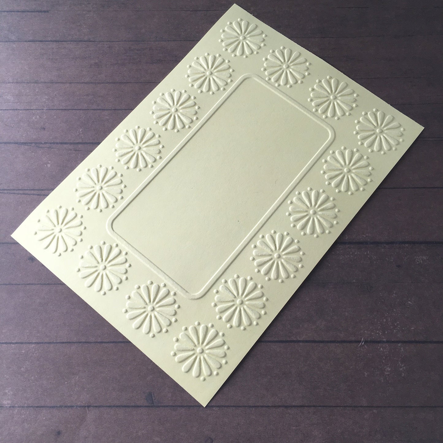 4 x Embossed Flower Paper Cards – Components for Handmade Cards (10.5 x 14.5cm) – Pack C