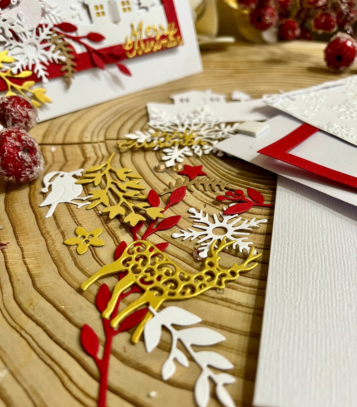 Luxury Christmas Card Making Kit – Handmade Holiday Cards with Envelopes (6x6")