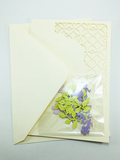 DIY Floral Birthday Card Making Kit – Handmade Greeting Card with Envelope (5x7")