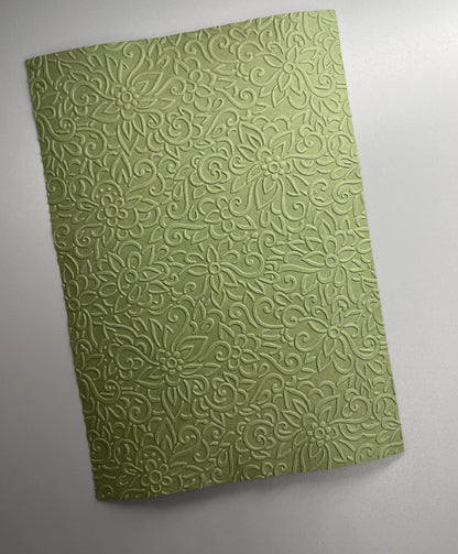 Embossed Flower Paper Cards – Components for Handmade Cards (Multiple Colours & Sizes) – Pack B