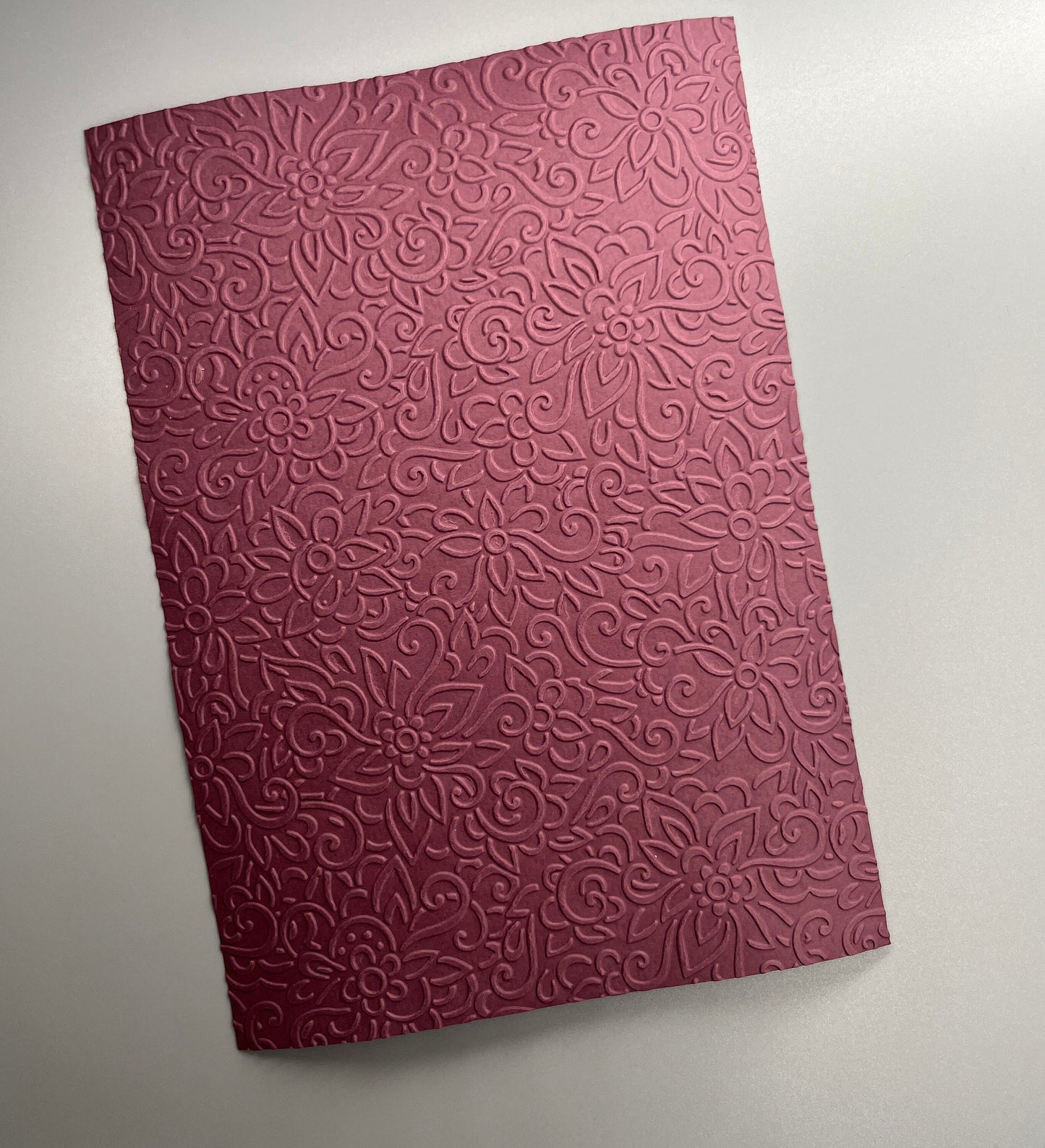 Embossed Flower Paper Cards – Components for Handmade Cards (Multiple Colours & Sizes) – Pack B