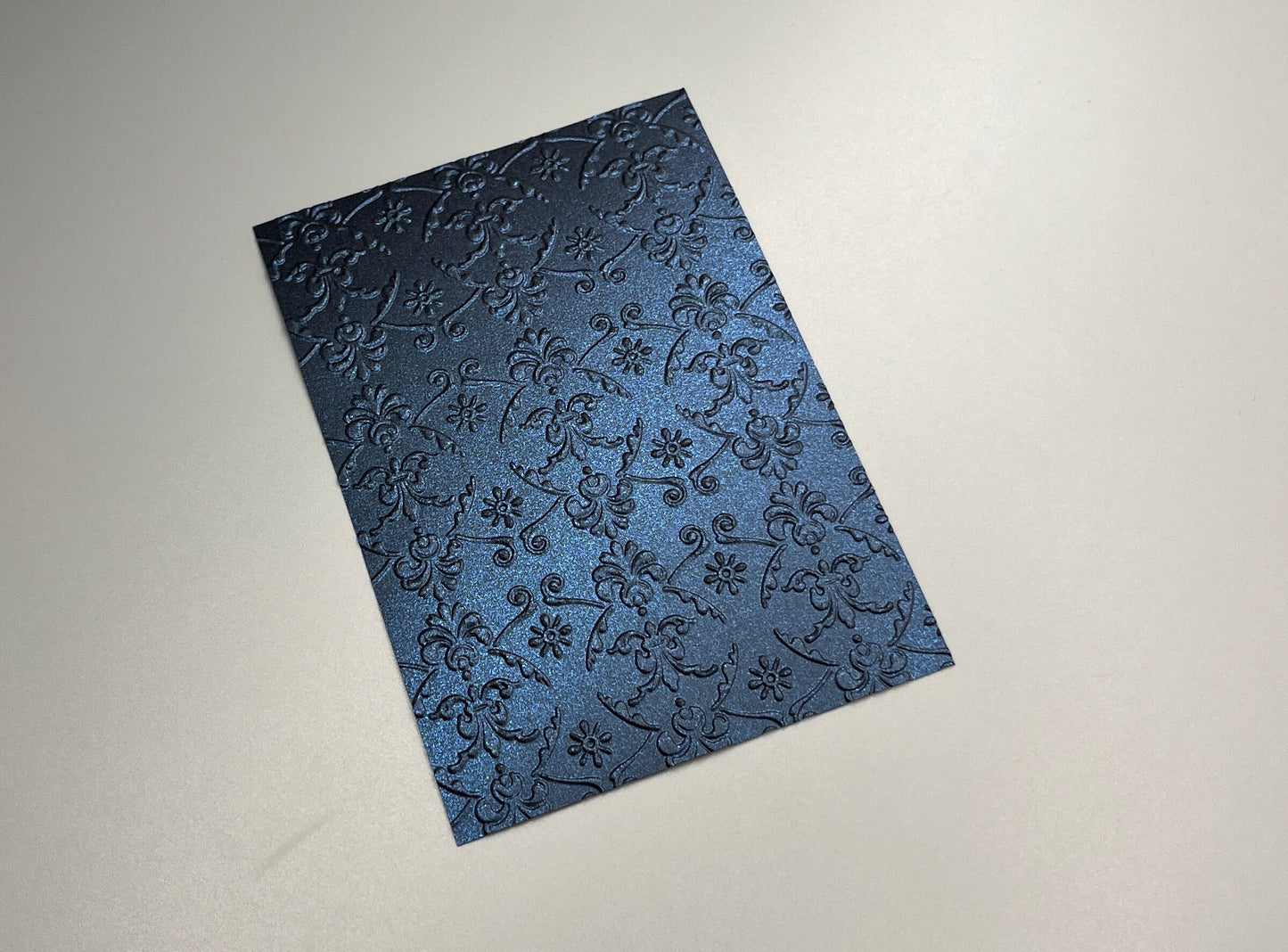 Embossed Castle Pearlised Paper Cards – Components for Handmade Cards (10.5 x 14.5cm)