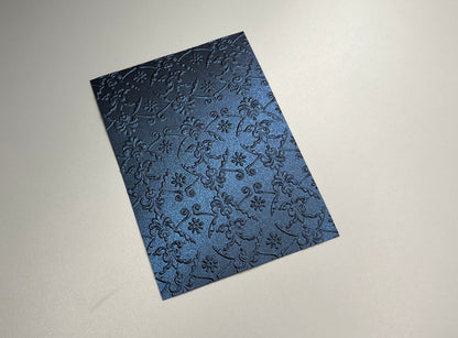 Embossed Castle Pearlised Paper Cards – Components for Handmade Cards (10.5 x 14.5cm)