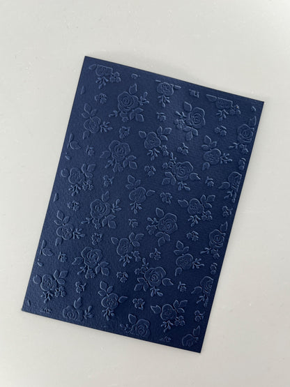 Embossed Rose Paper Cards – Components for Handmade Cards (10.5 x 14.5cm) – Pack B
