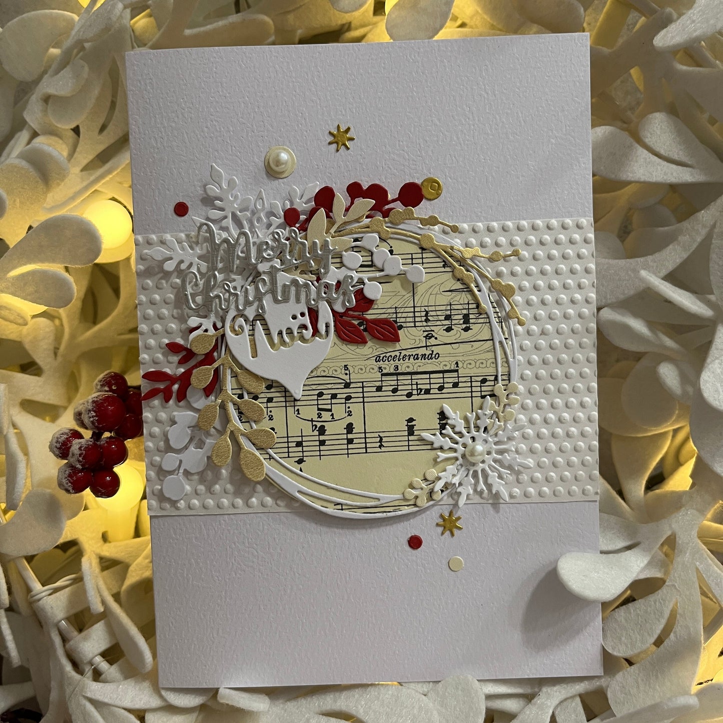 Christmas Card Making Kit – Handmade Embossed Holiday Cards with Envelopes (5x7")