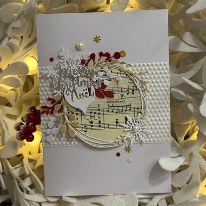 Christmas Card Making Kit – Handmade Embossed Holiday Cards with Envelopes (5x7")