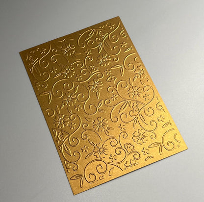 Embossed Flower Pearlised Paper Cards – Components for Handmade Cards (10.5 x 14.5cm)