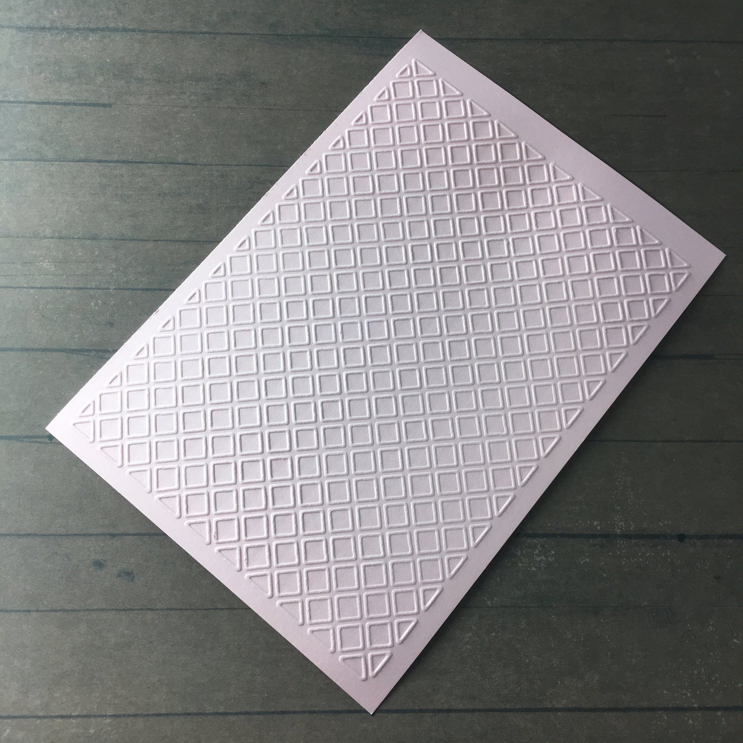 4 x Embossed Checked Paper Cards – Components for Handmade Cards (10.5 x 14.5cm) – Pack B