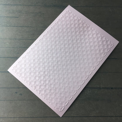4 x Embossed Checked Paper Cards – Components for Handmade Cards (10.5 x 14.5cm) – Pack B
