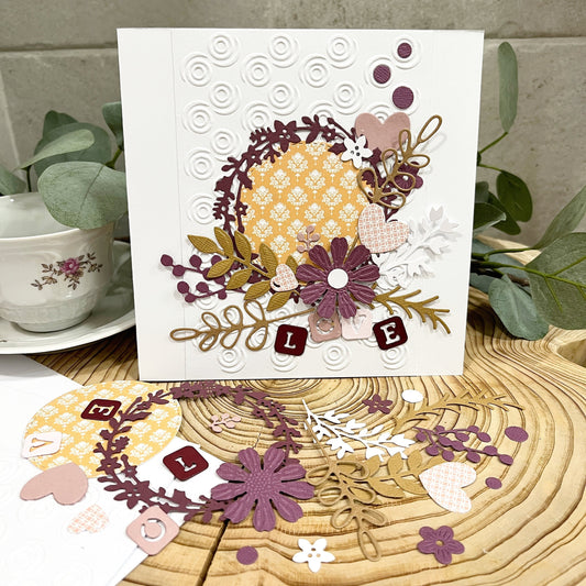 Handmade Embossed Card Making Kit – Valentine’s Day, Bridal Shower & Wedding (6x6")