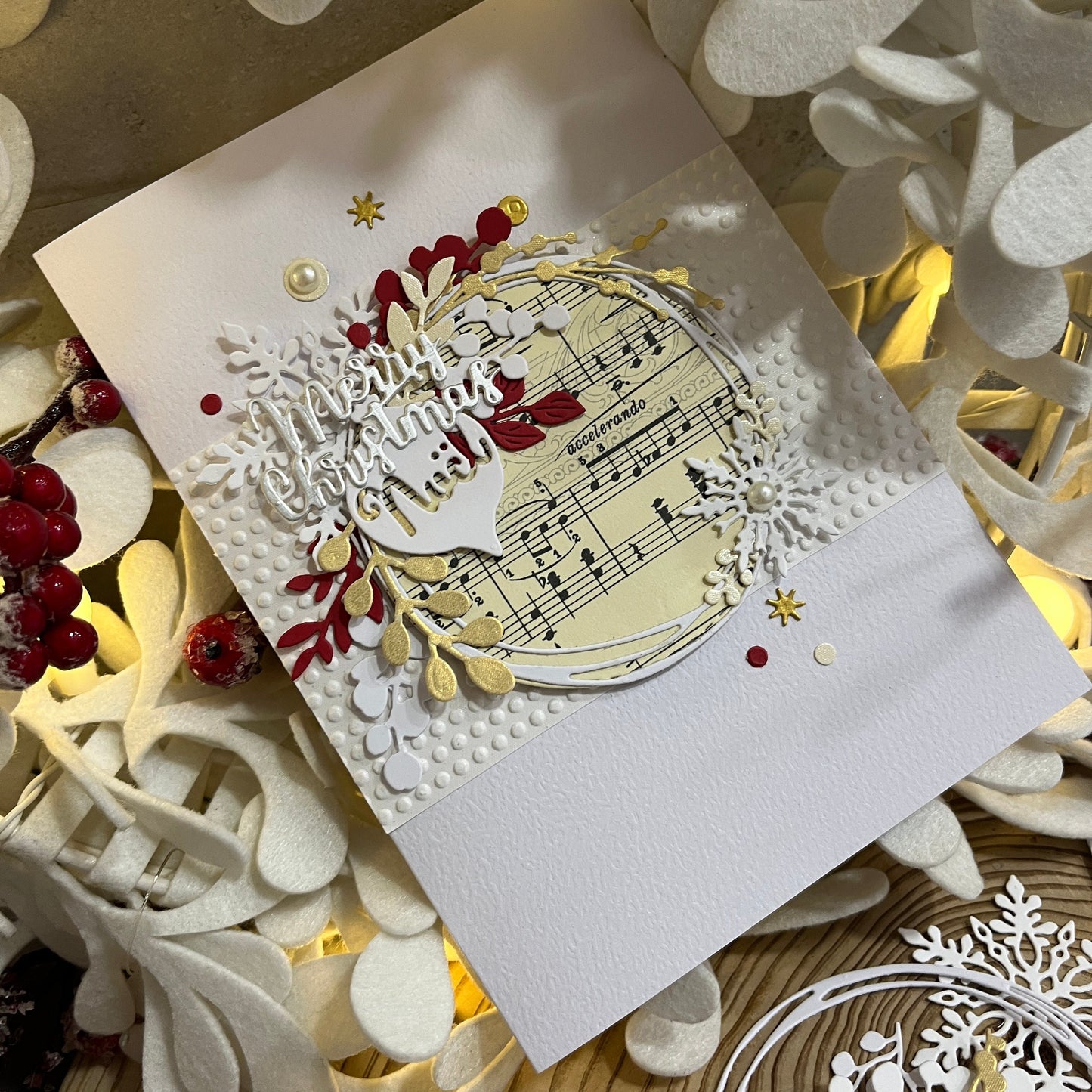 Christmas Card Making Kit – Handmade Embossed Holiday Cards with Envelopes (5x7")