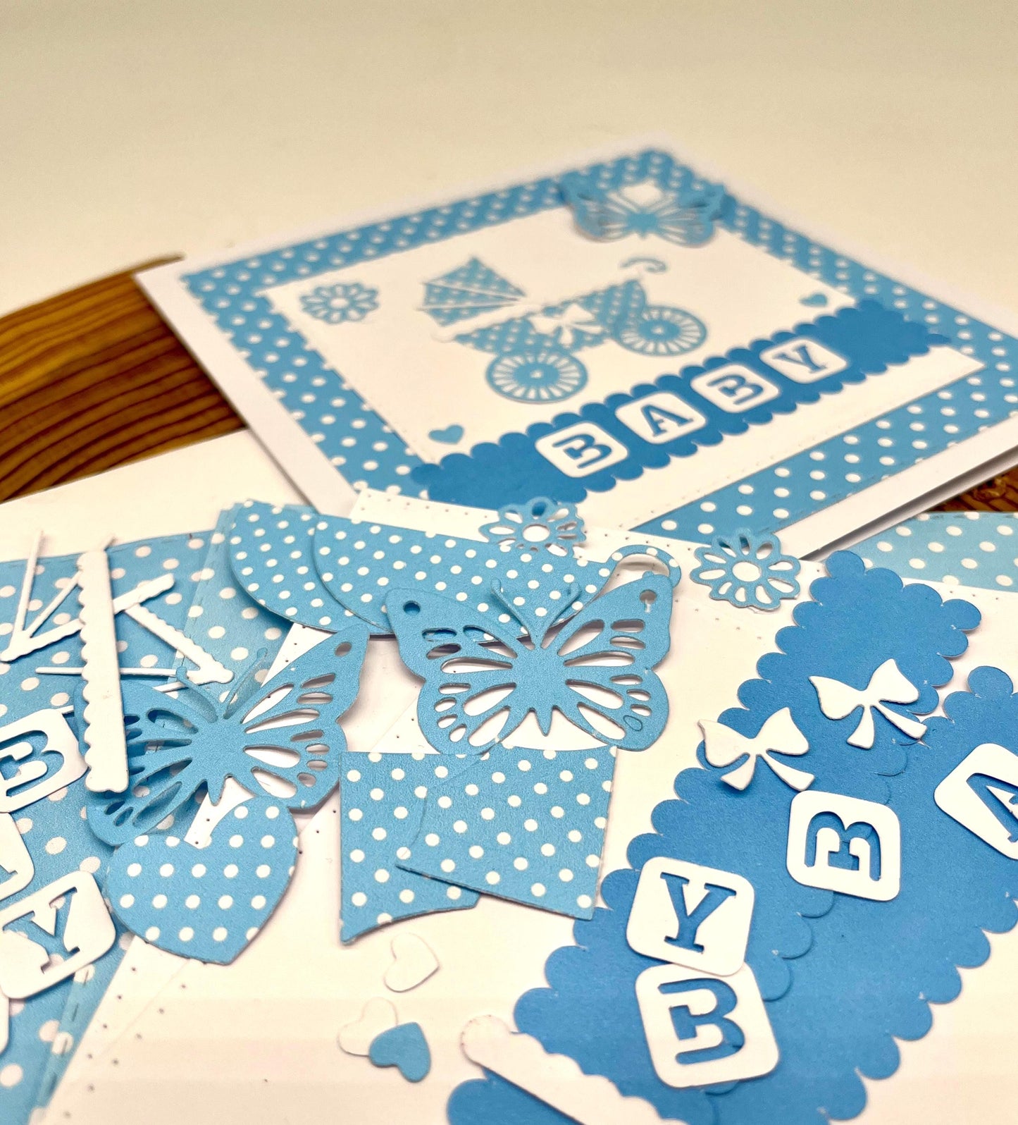 Baby Shower Card Making Kit – Handmade Embossed Card & Envelope (6x6")