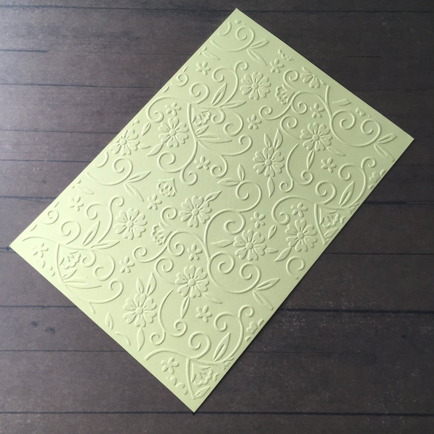 4 x Embossed Flower Paper Cards – Components for Handmade Cards (10.5 x 14.5cm) – Pack B