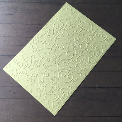 4 x Embossed Flower Paper Cards – Components for Handmade Cards (10.5 x 14.5cm) – Pack B