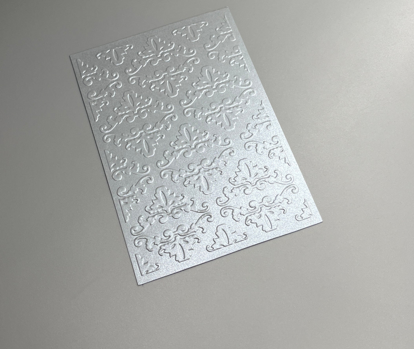 Embossed Flower Pearlised Paper Cards – Components for Handmade Cards (10.5 x 14.5cm) – Pack D