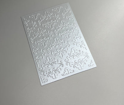 Embossed Flower Pearlised Paper Cards – Components for Handmade Cards (10.5 x 14.5cm) – Pack D