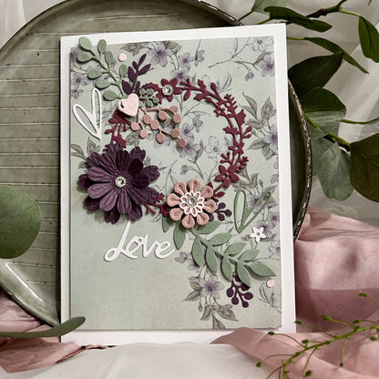Handmade Floral Card Making Kit – DIY Embossed Cards & Envelopes (5x7")