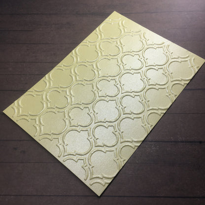 4 x Embossed Pearlised Floral Paper Cards – Components for Handmade Cards (10.5 x 14.5cm) – Pack E
