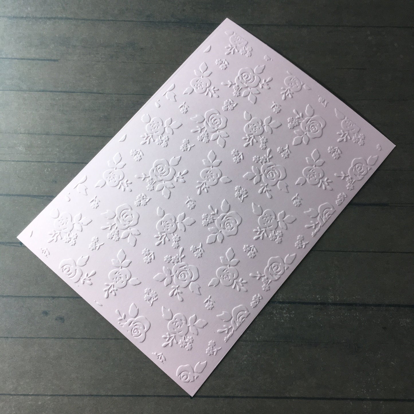 4 x Embossed Rose Paper Cards – Components for Handmade Cards (10.5 x 14.5cm)